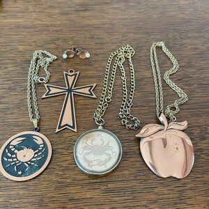 Vintage 1970's Coppercraft Guild, other unbranded,  pendants, necklaces.